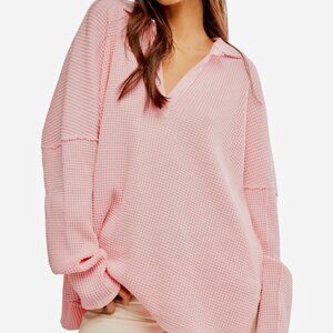 Free People Travis Thermal Polo